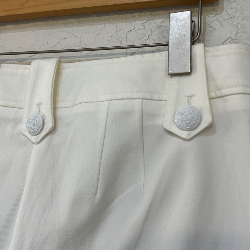 White House Black Market Jolie Novelty Button Straight Pants NWT Size 8R - Picture 6 of 13